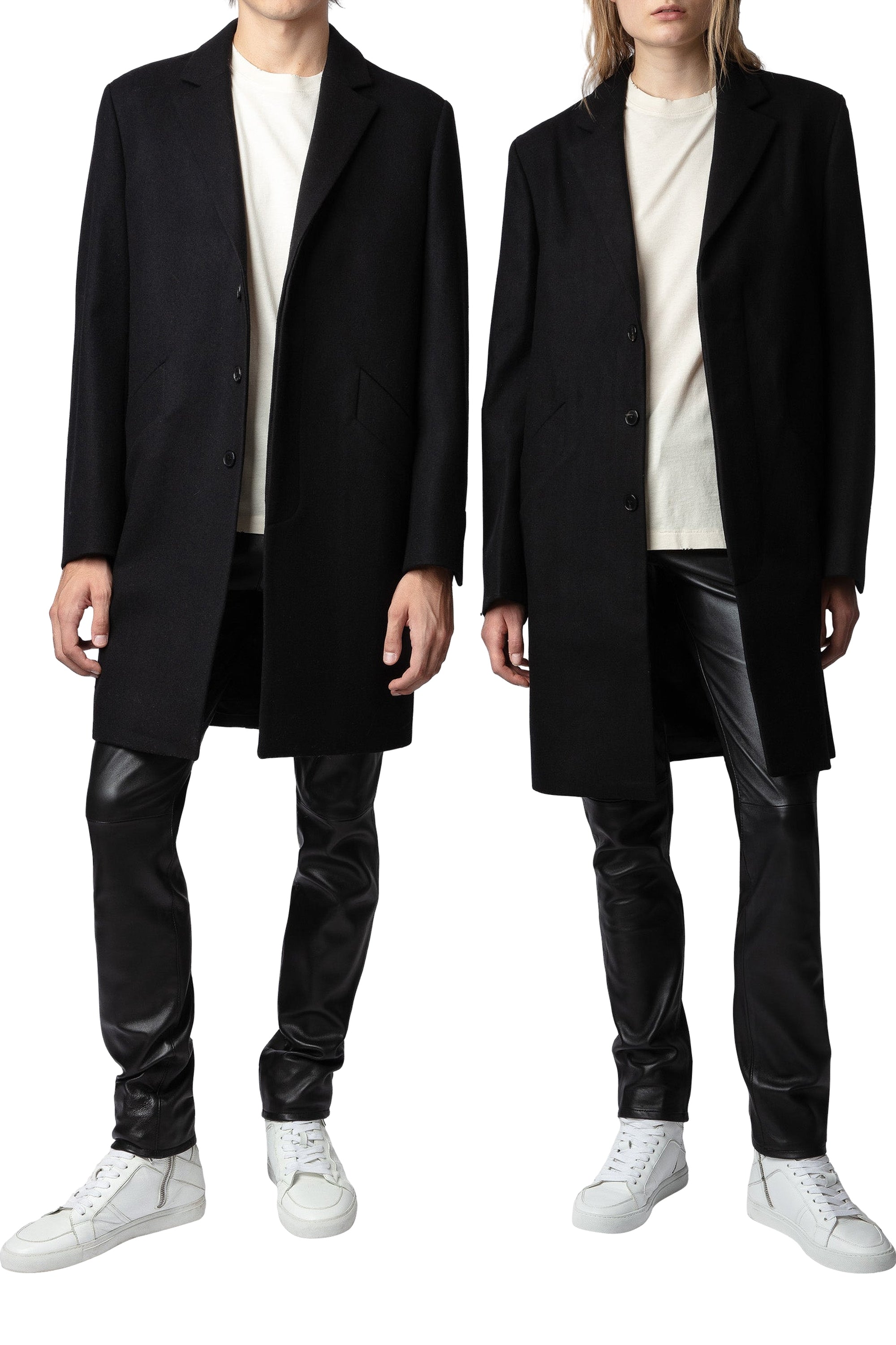 Manteau Marlyh en laine - Noir