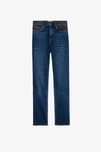 ZHORS LIGNE MEDIUM BLUE STEEVE DENIM ECO BIKER PATCH