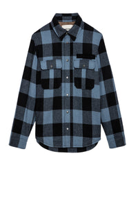 Surchemise Bali en laine - Denim Bleu