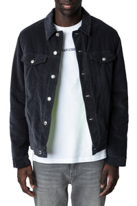 Blouson Base Velours - Anthracite