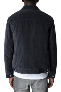 Blouson Base Velours - Anthracite