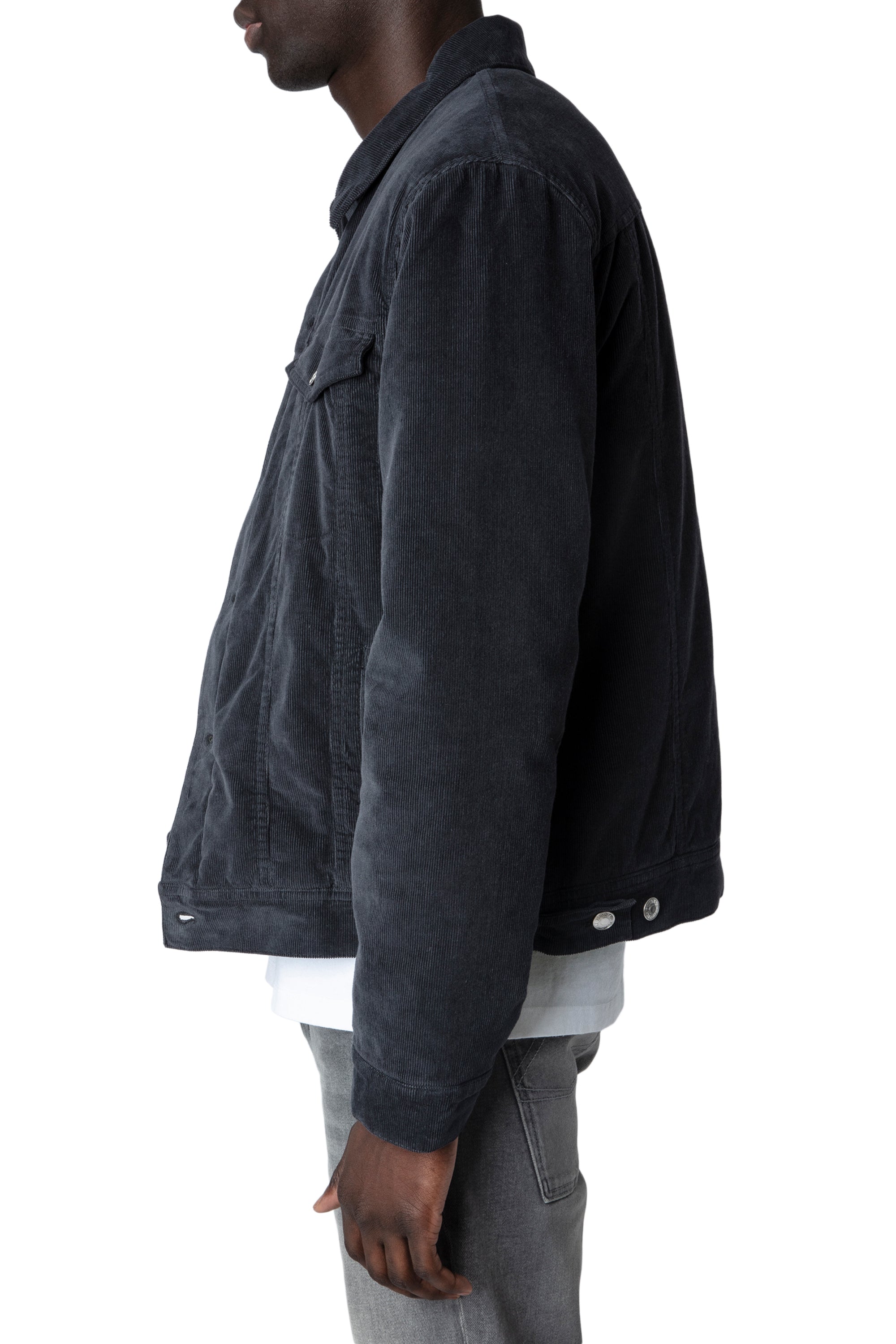 Blouson Base Velours - Anthracite
