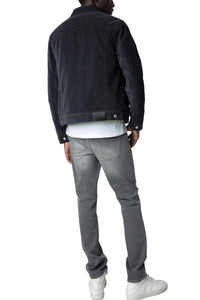 Blouson Base Velours - Anthracite