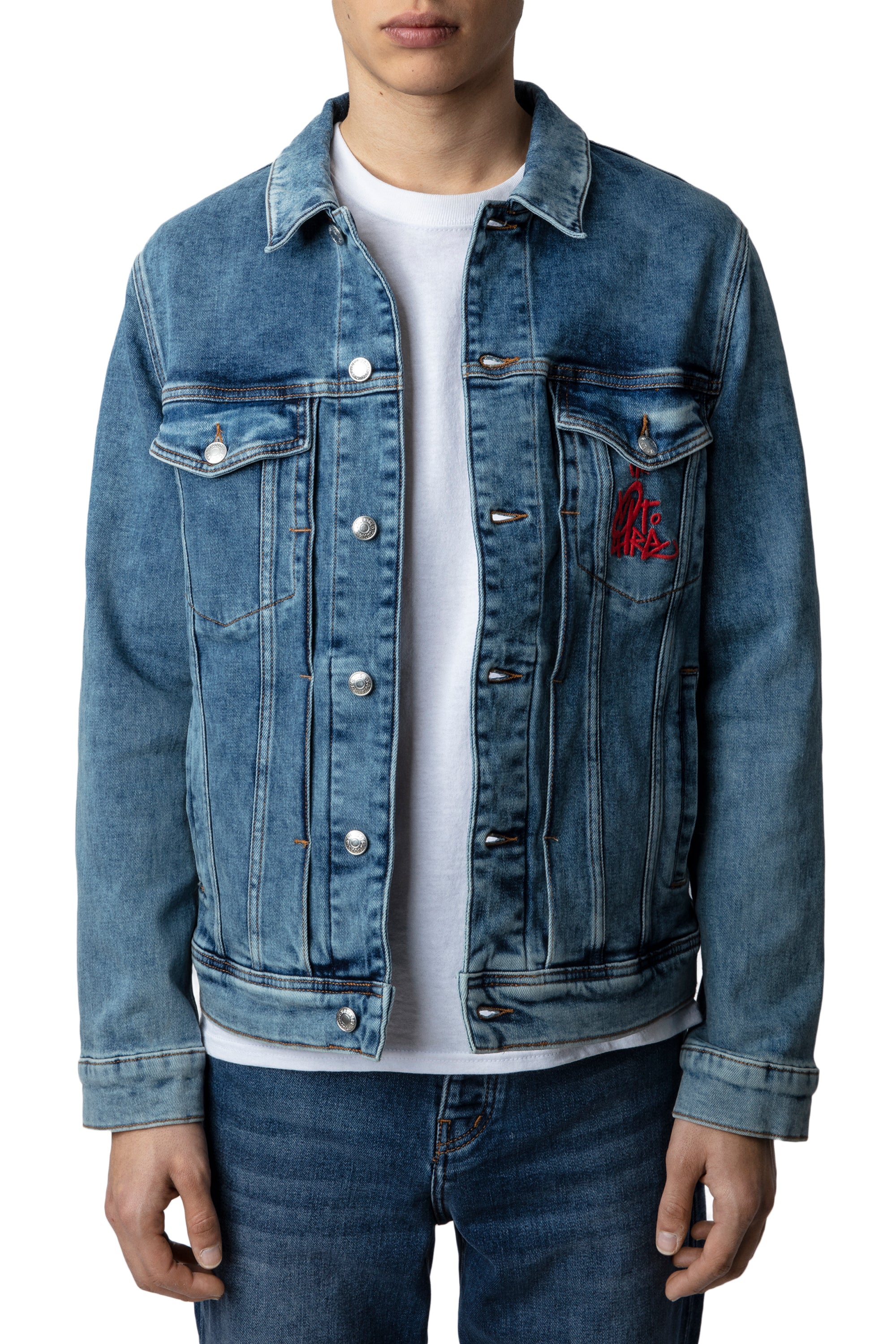 Veste Base Denim - Ciel