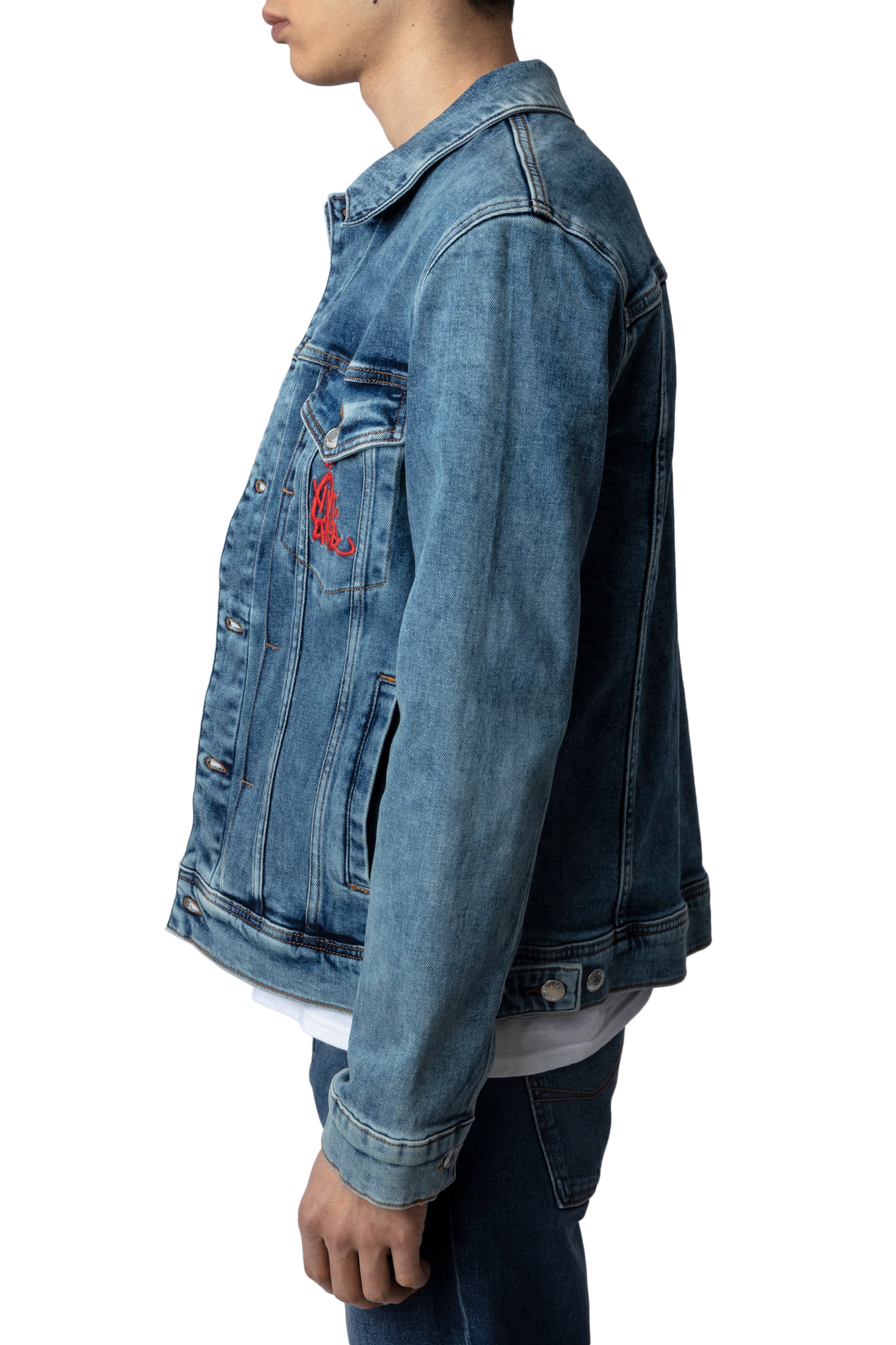 Veste Base Denim - Ciel