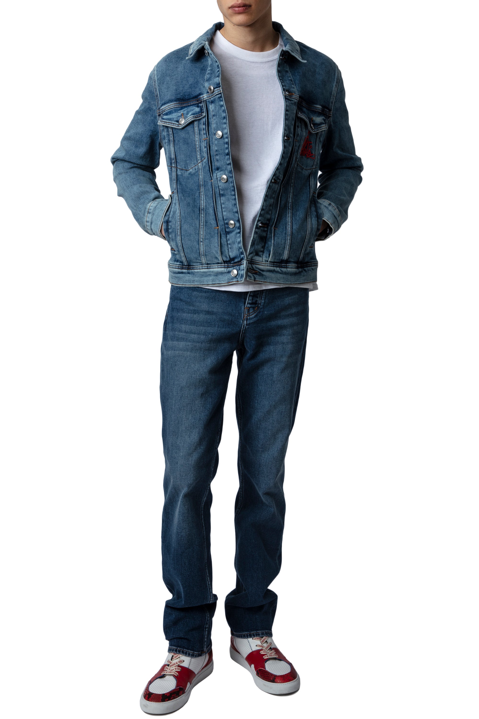 Veste Base Denim - Ciel