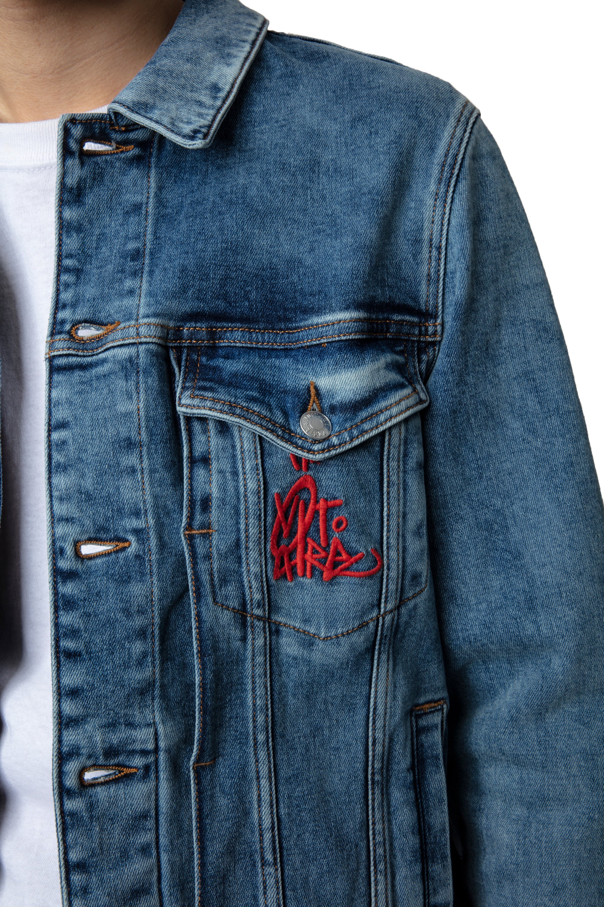 Veste Base Denim - Ciel