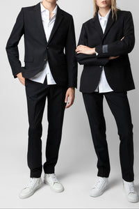 Pantalon Paris en laine - Noir