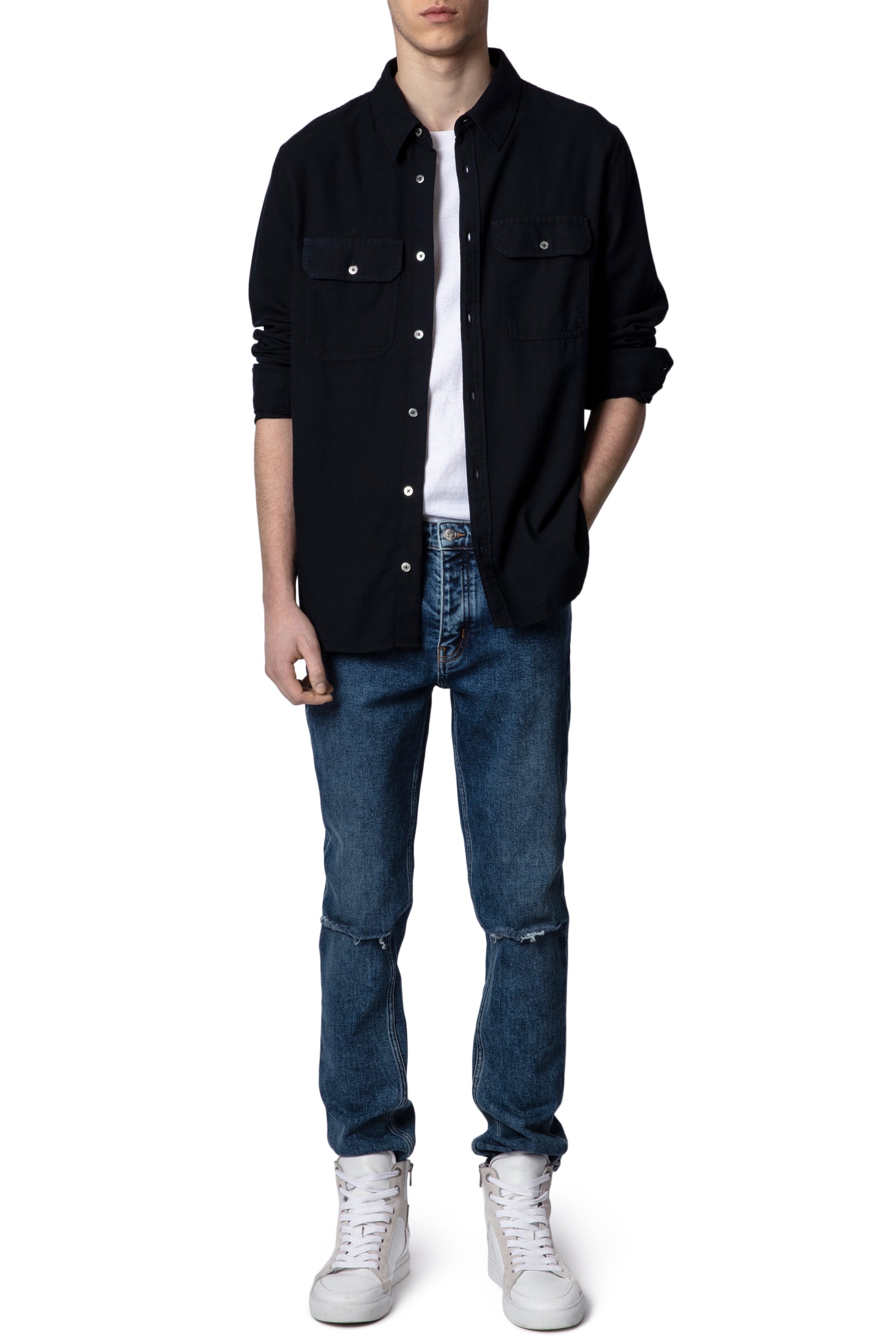 ZHORS LIGNE ENCRE STAN COTTON VISCOSE