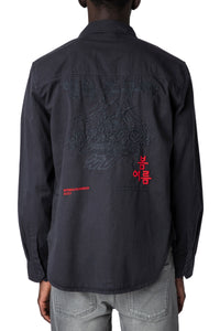 ZHORS LIGNE CARBONE SERGE TAB LM COTTON LIGHT TWIL