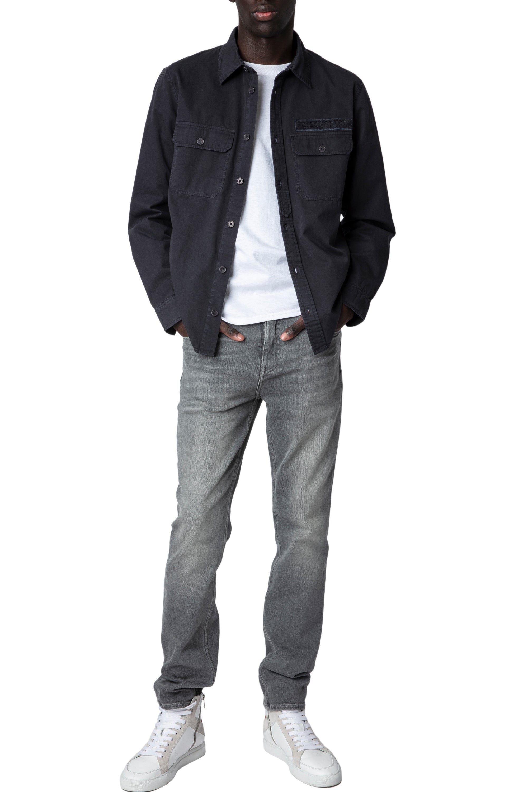 ZHORS LIGNE CARBONE SERGE TAB LM COTTON LIGHT TWIL