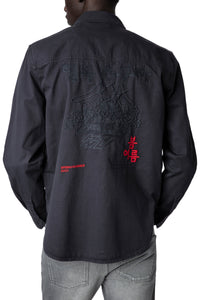 ZHORS LIGNE CARBONE SERGE TAB LM COTTON LIGHT TWIL