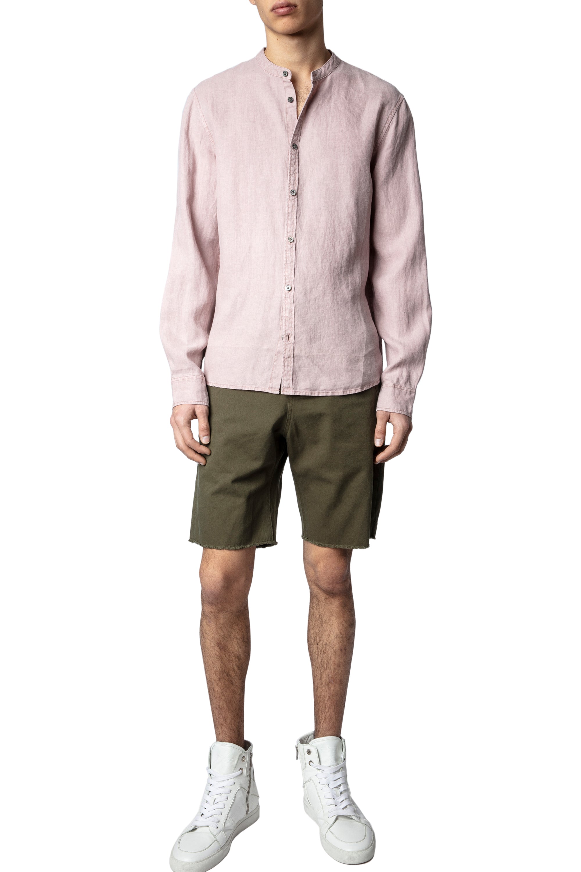 ZHORS MAUVE LINE STAN LC OFFICER LINEN LAVA