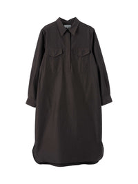 Robe à doubles poches - Dark Brown & Brown