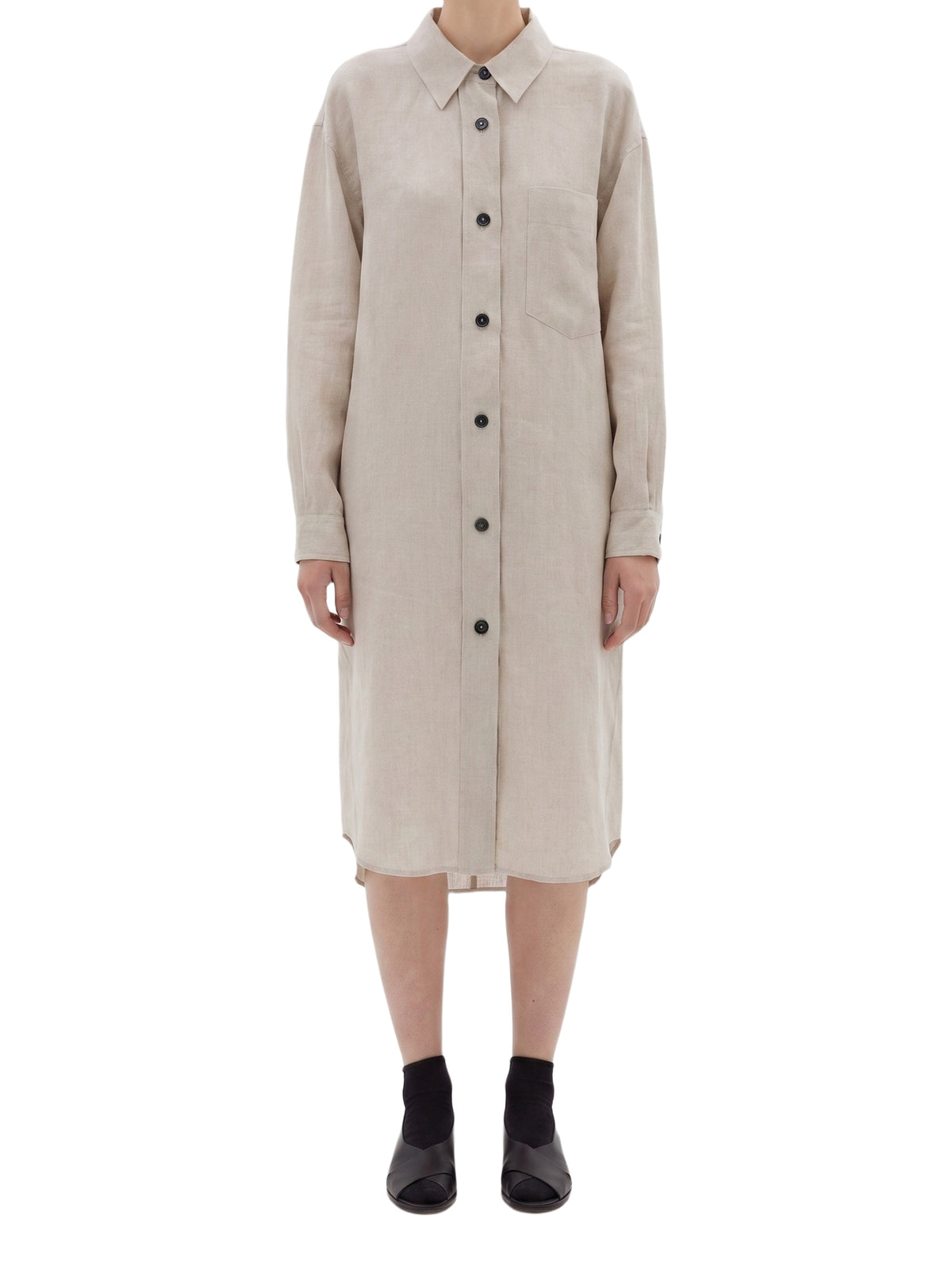 Robe-chemise oversize en lin - Natural