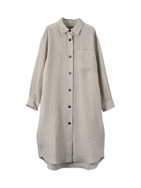 Robe-chemise oversize en lin - Natural