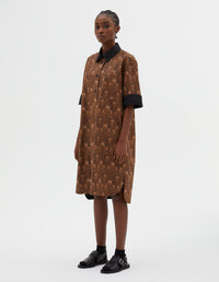 Robe-chemise manches courtes - Tobacco & Umber