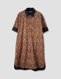 Robe-chemise manches courtes - Tobacco & Umber