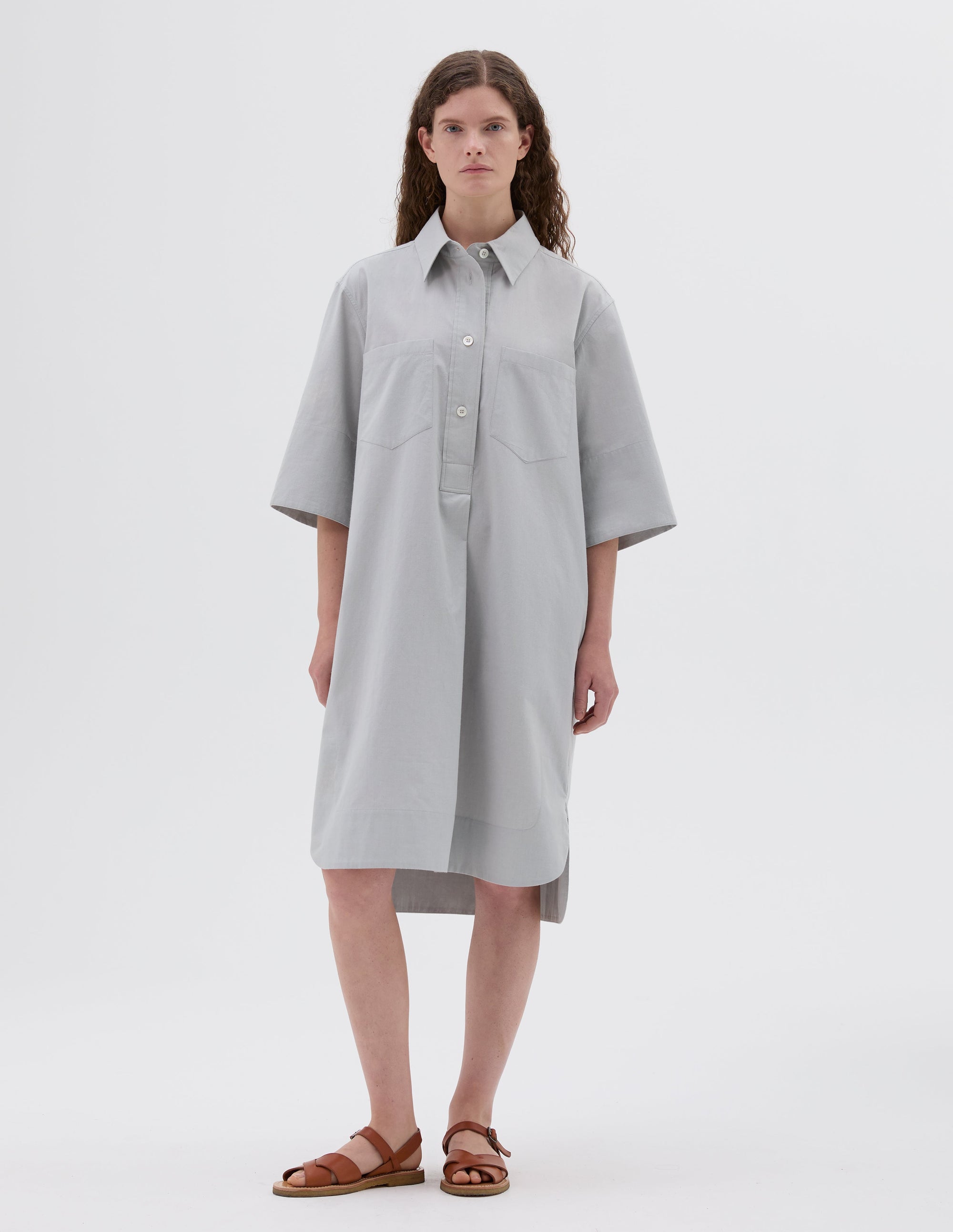 Robe-chemise manches courtes - Gray