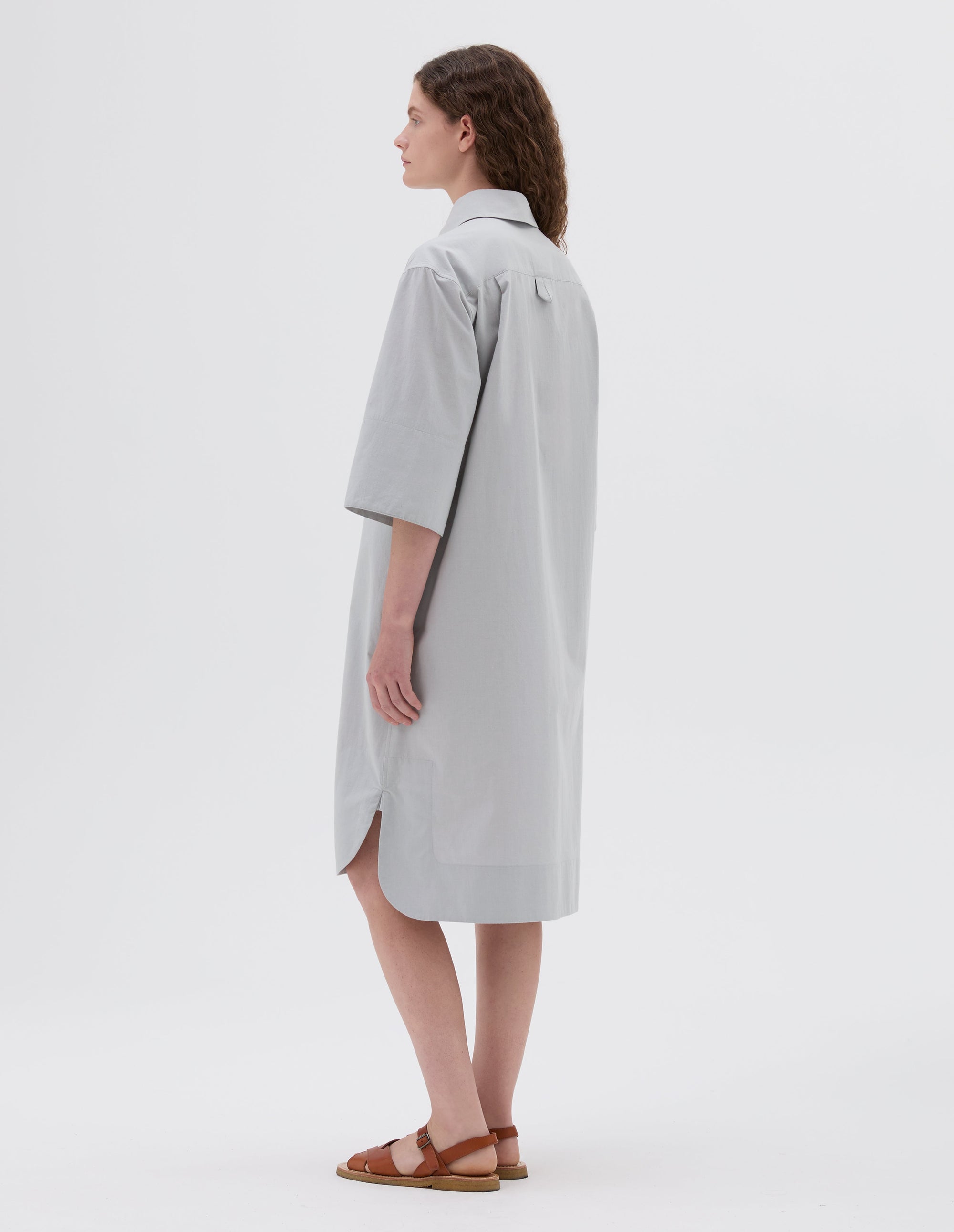 Robe-chemise manches courtes - Gray