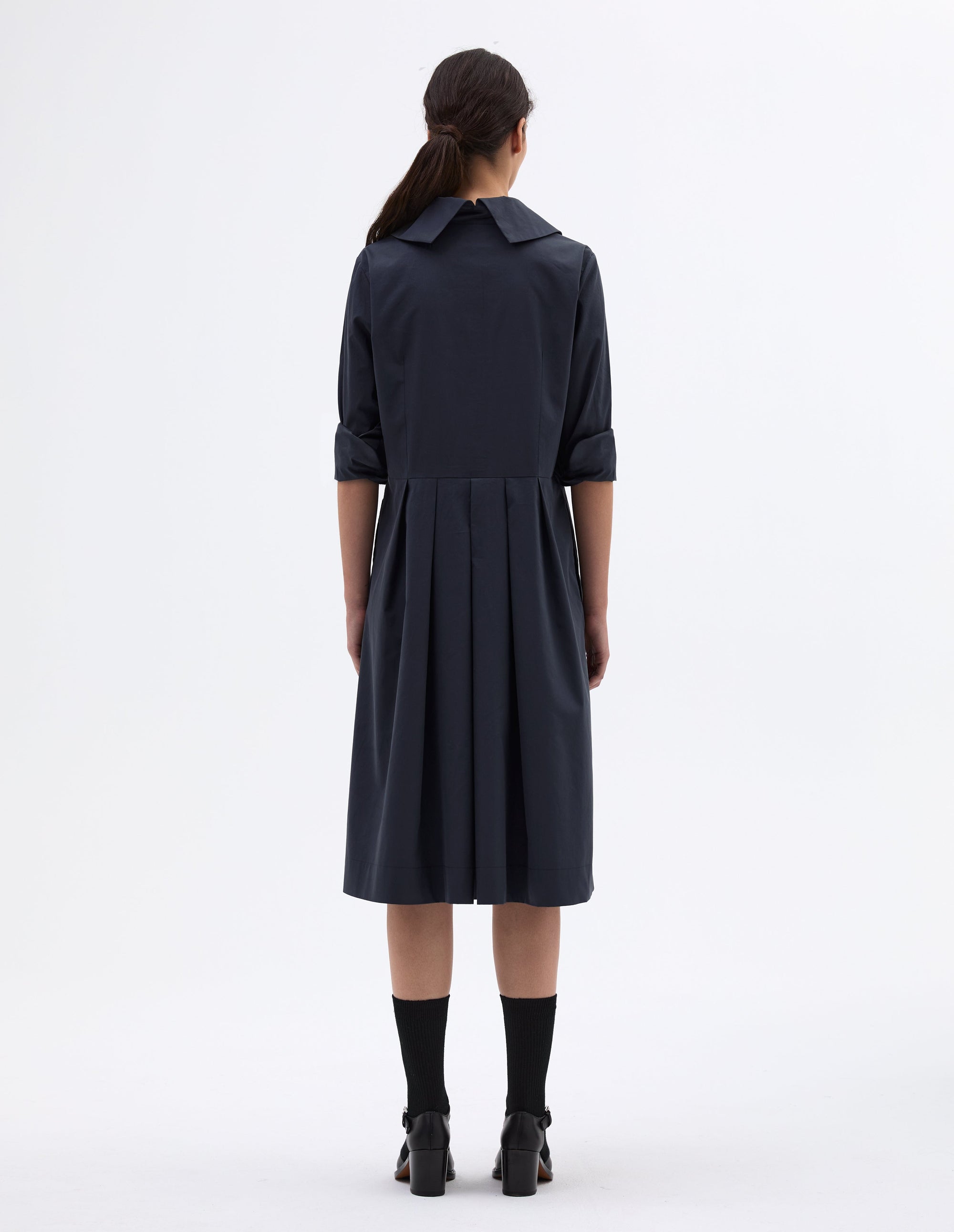 Robe à grand col - Dark Navy