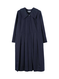 Robe droite plissée - Dark Navy
