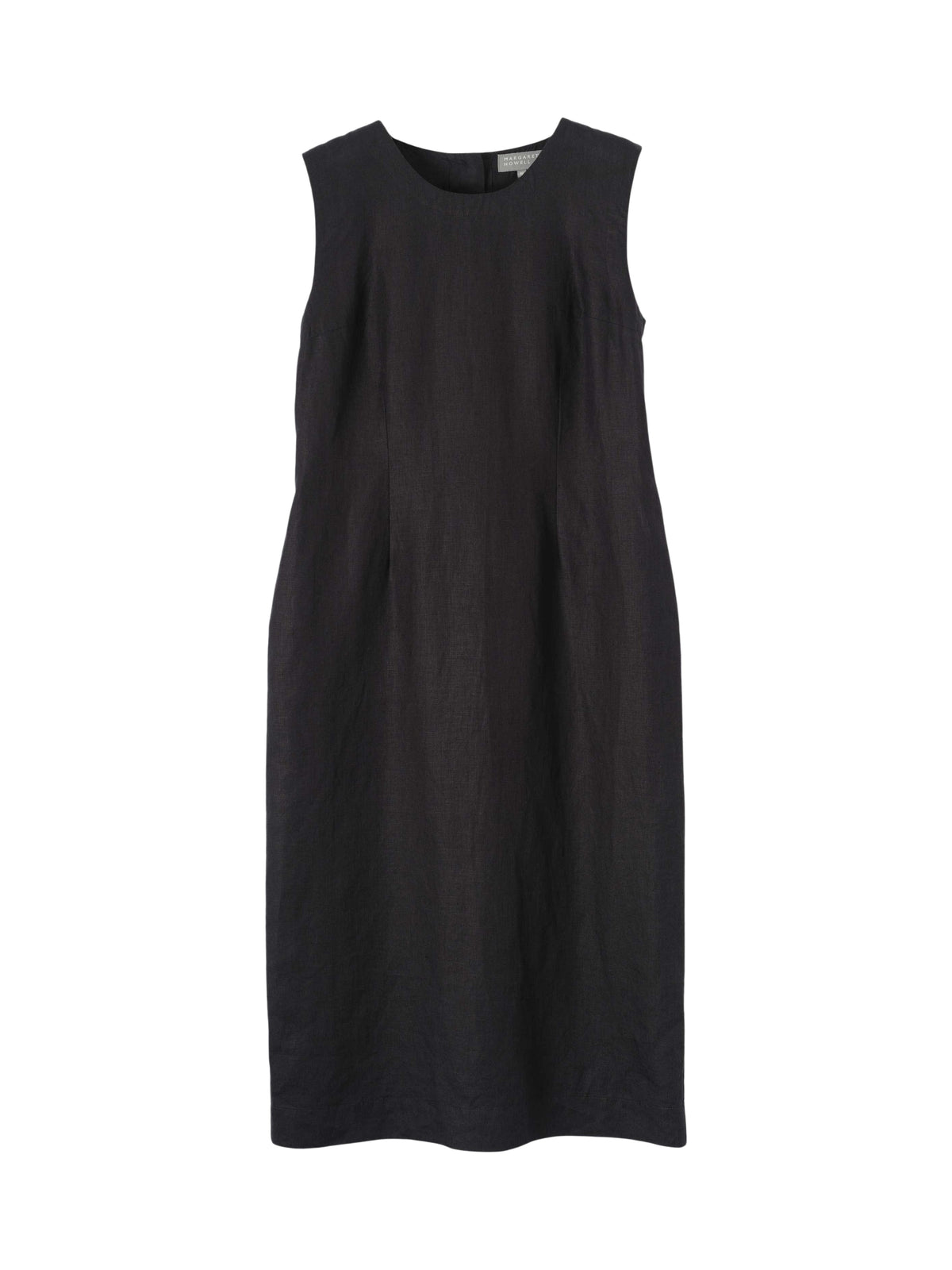 Robe boutonnée au dos en lin - Black