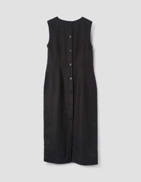 Robe boutonnée au dos - Black