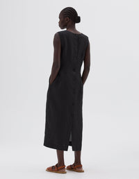 Robe boutonnée au dos - Black