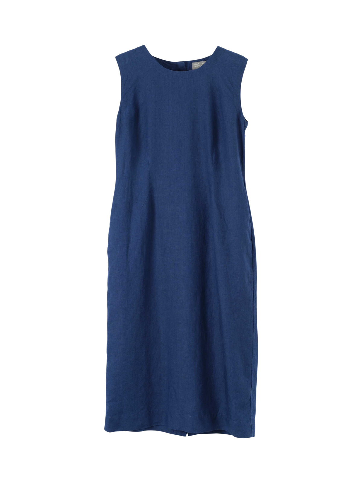Robe boutonnée au dos en lin - Blue
