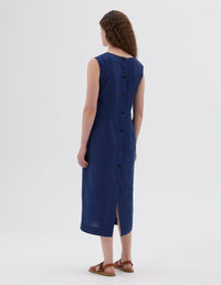 Robe boutonnée au dos - Blue