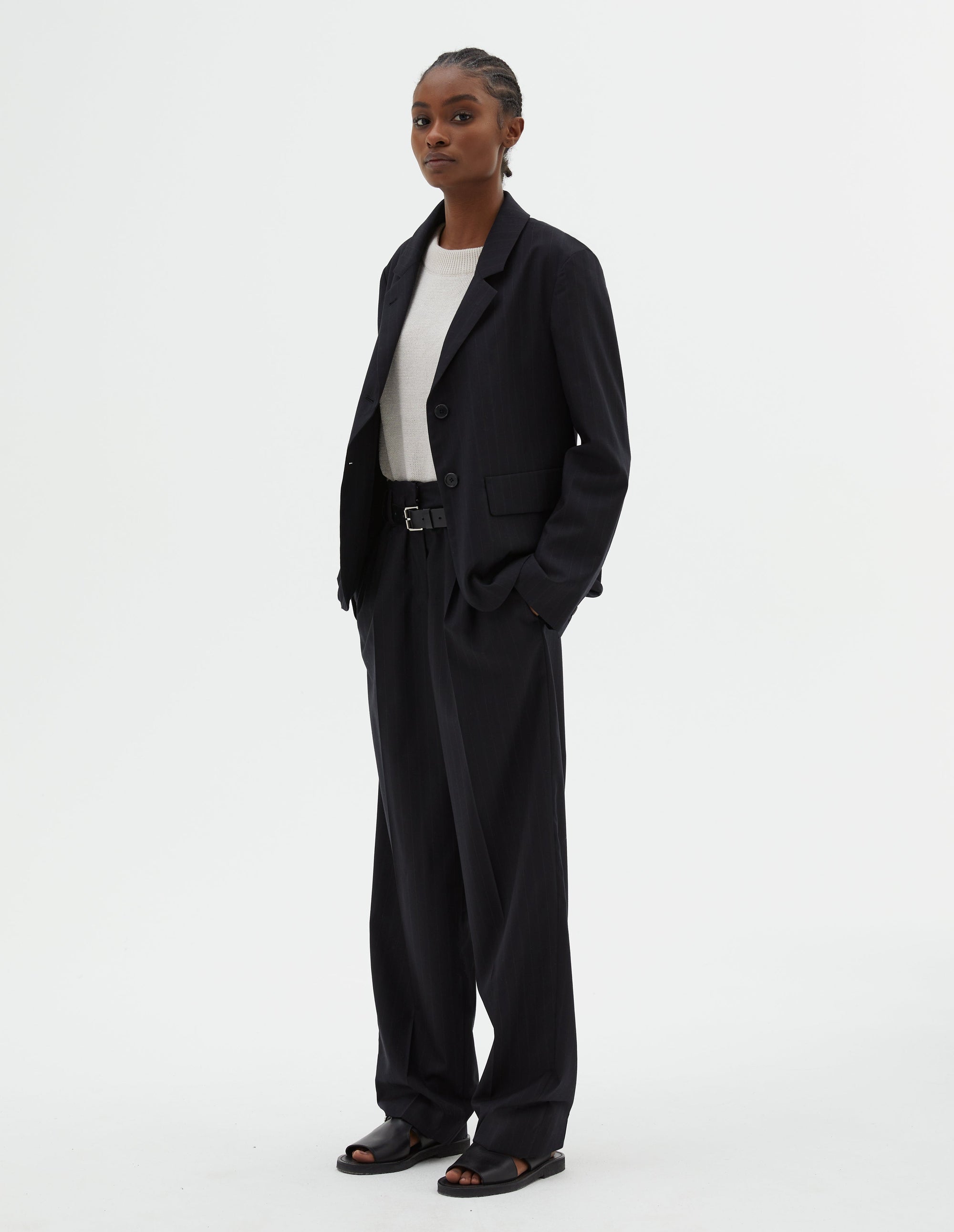 Blazer à poches à rabat - Navy & Chalk
