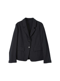 Blazer à poches à rabat en laine - Navy & Chalk