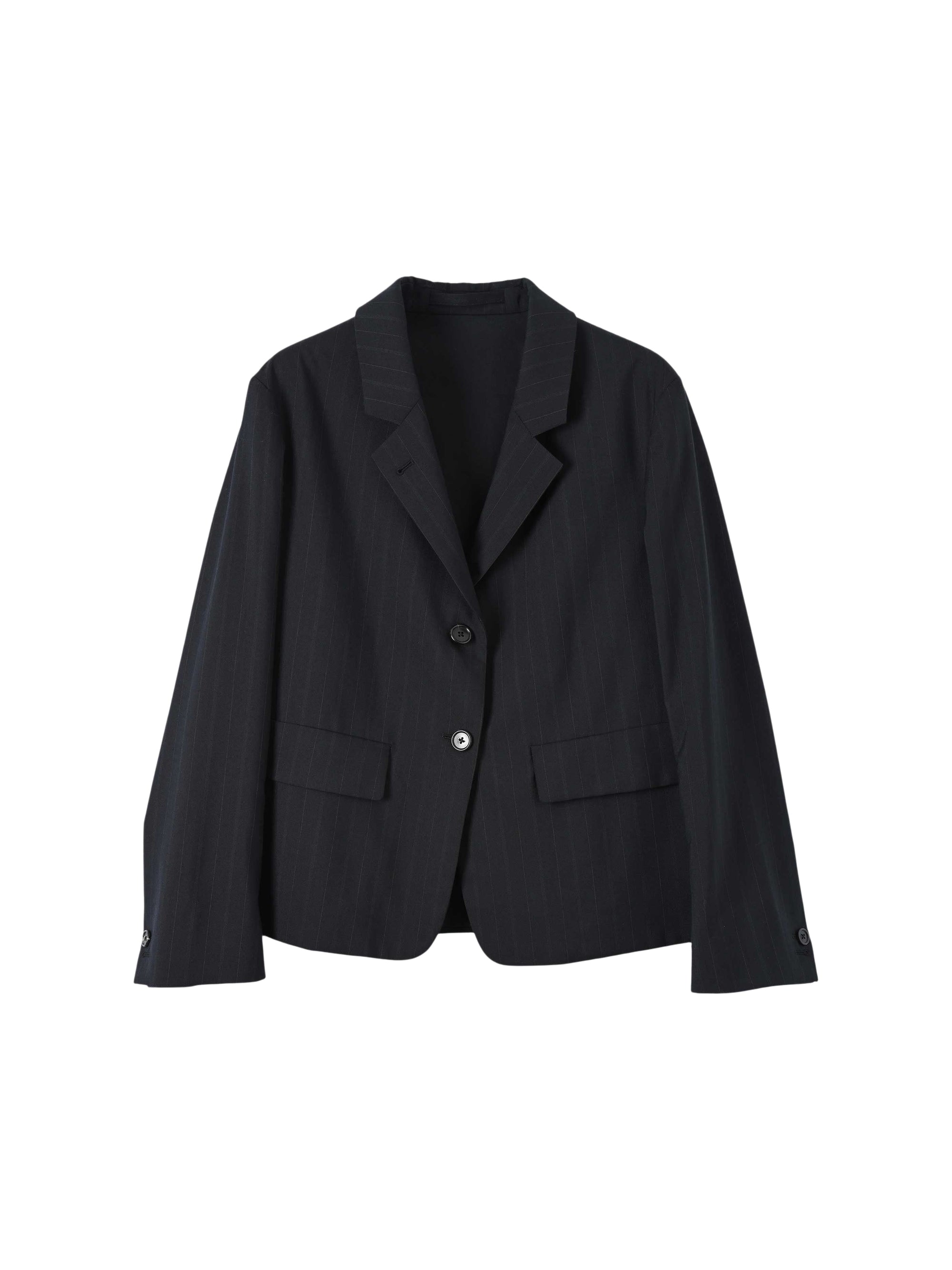 Blazer à poches à rabat en laine - Navy & Chalk