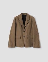 Blazer à poches à rabat - Beige & Brown