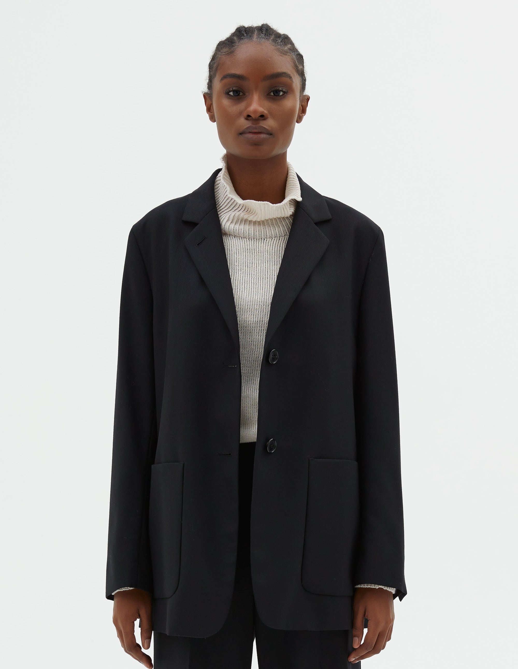 Blazer coupe décontractée - Black
