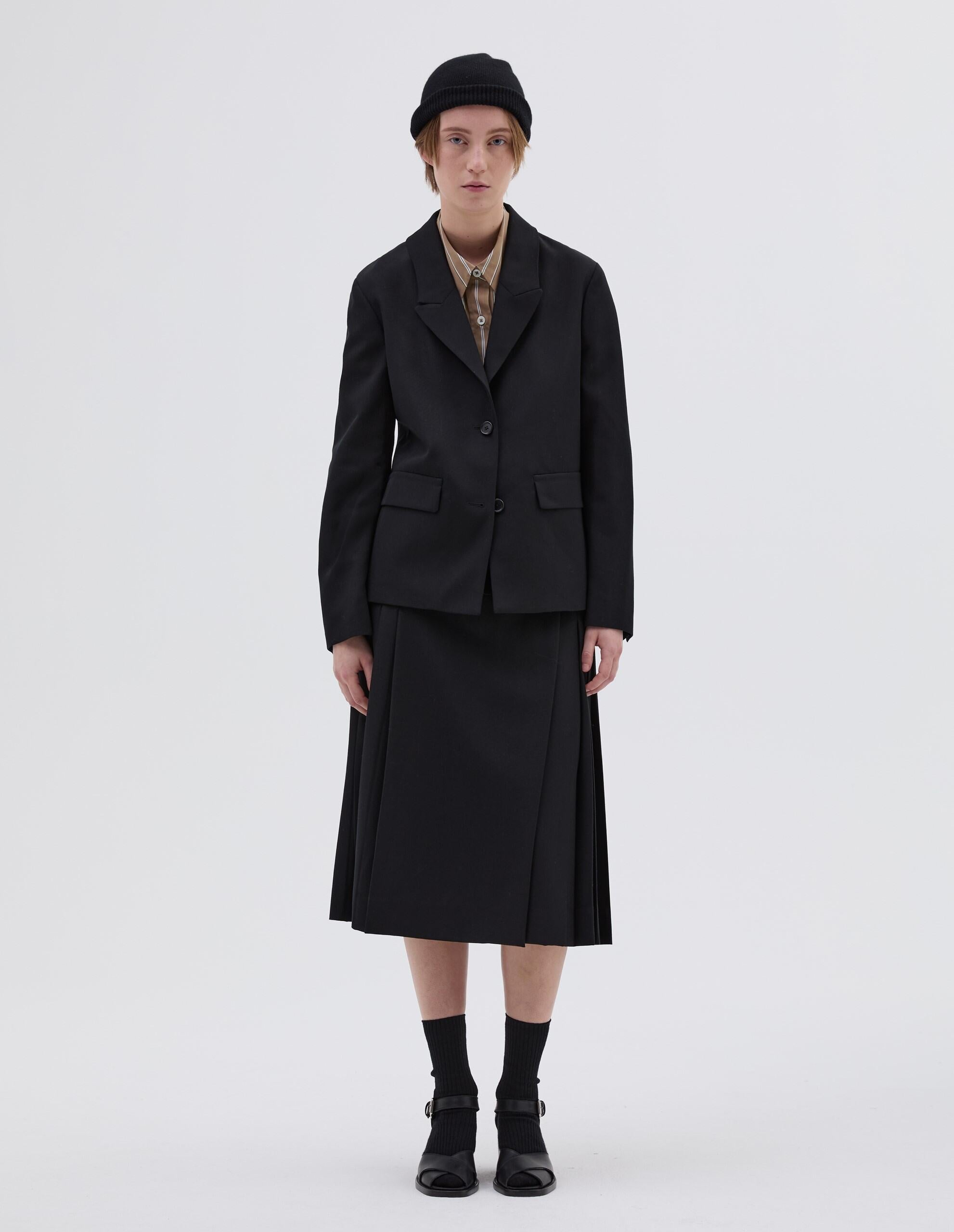 Blazer à revers en pointe - Black