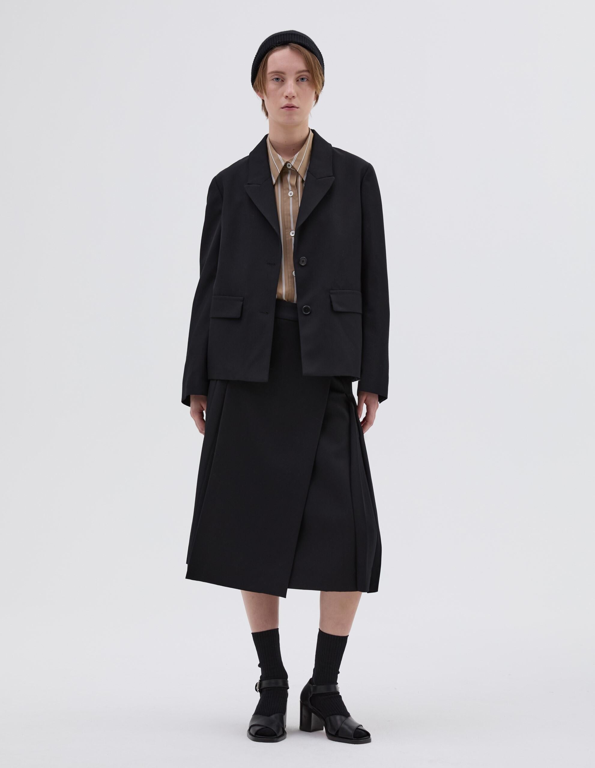 Blazer à revers en pointe - Black