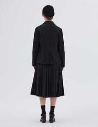 Blazer à revers en pointe - Black