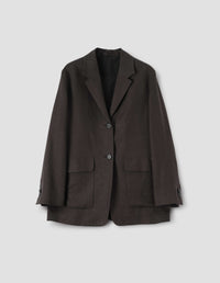 Blazer à poches plaquées - Brown