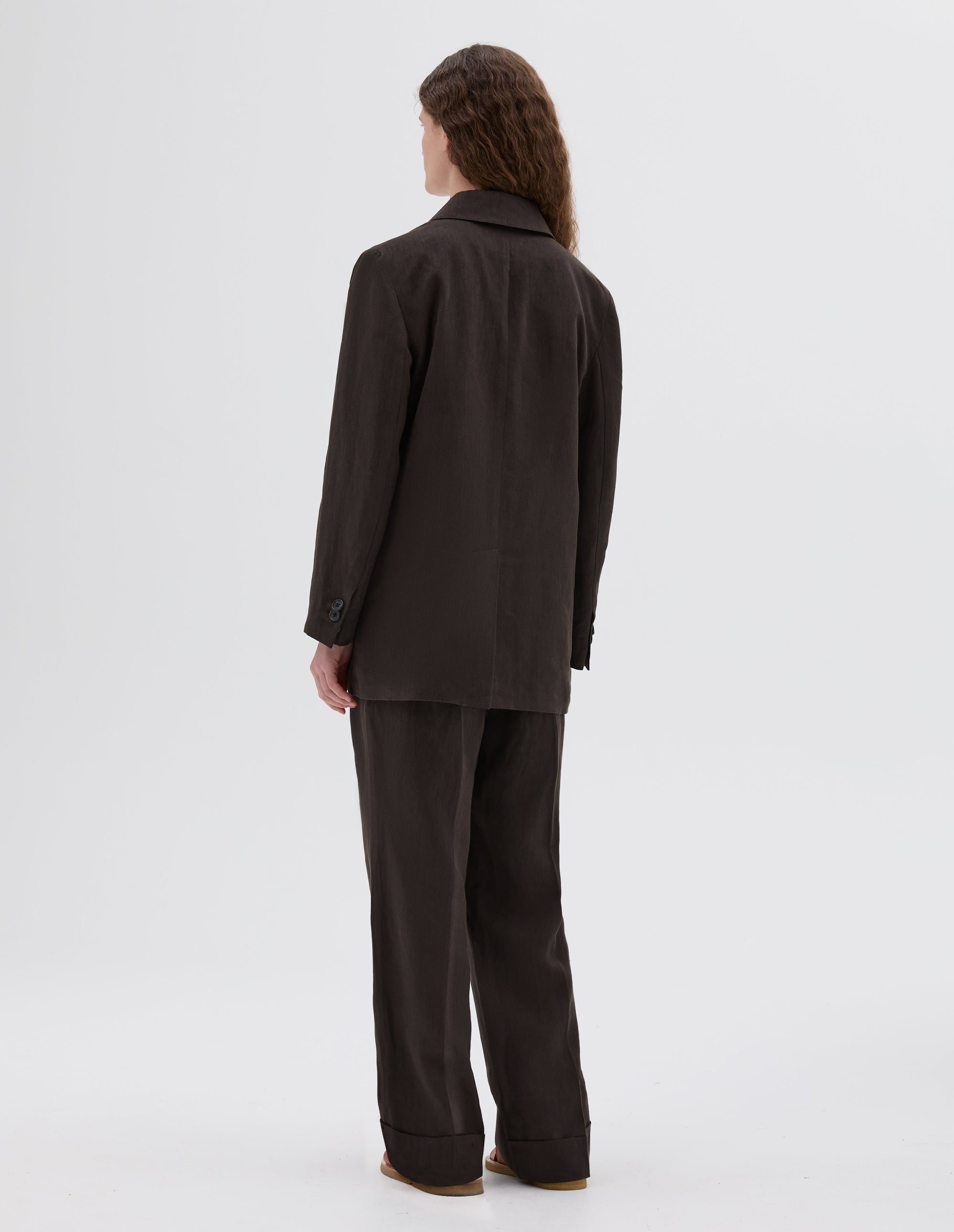 Blazer à poches plaquées - Brown