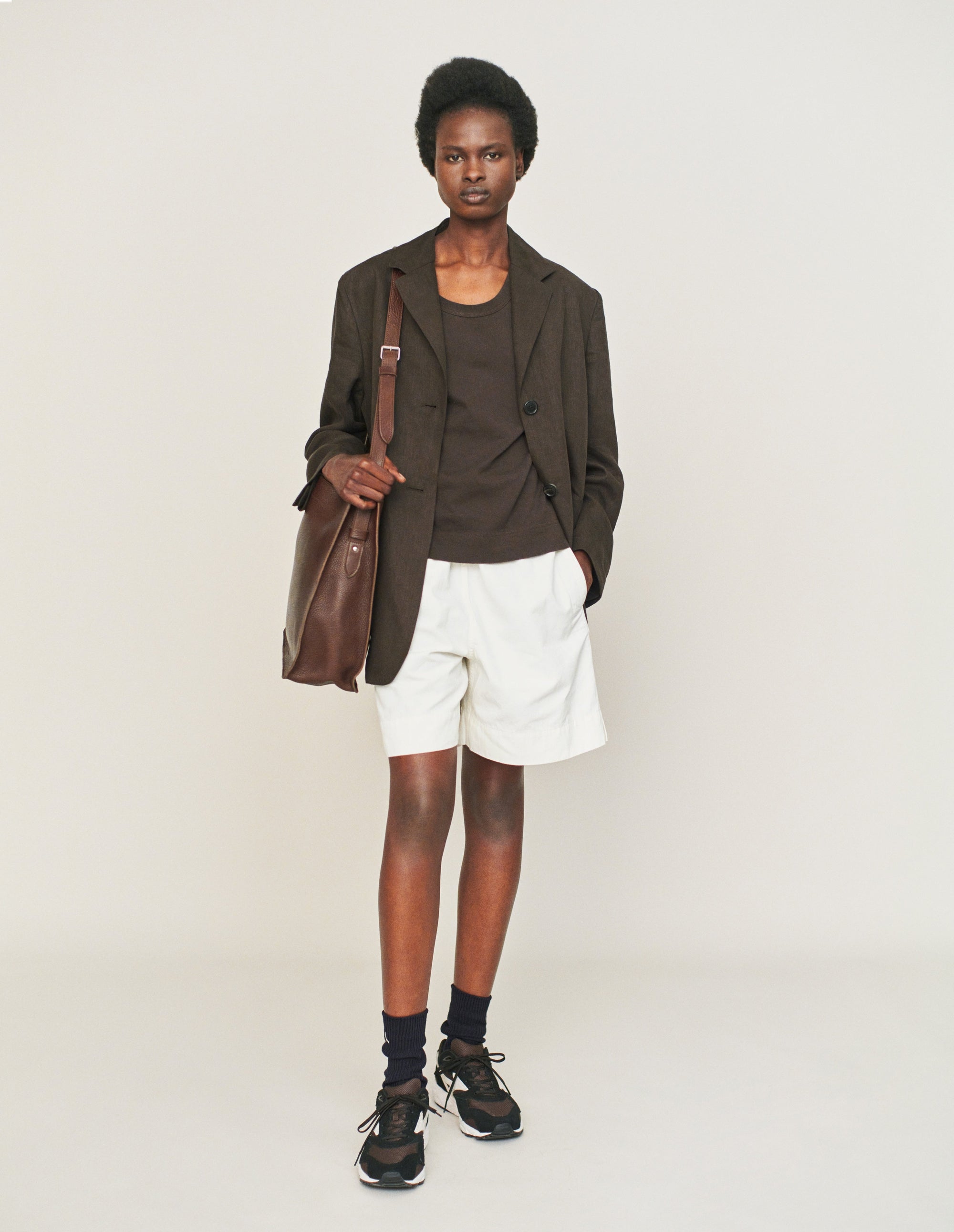 Blazer à poches plaquées - Brown