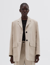 Blazer à poches plaquées - Beige