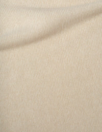 Pull col rond classique court - Beige