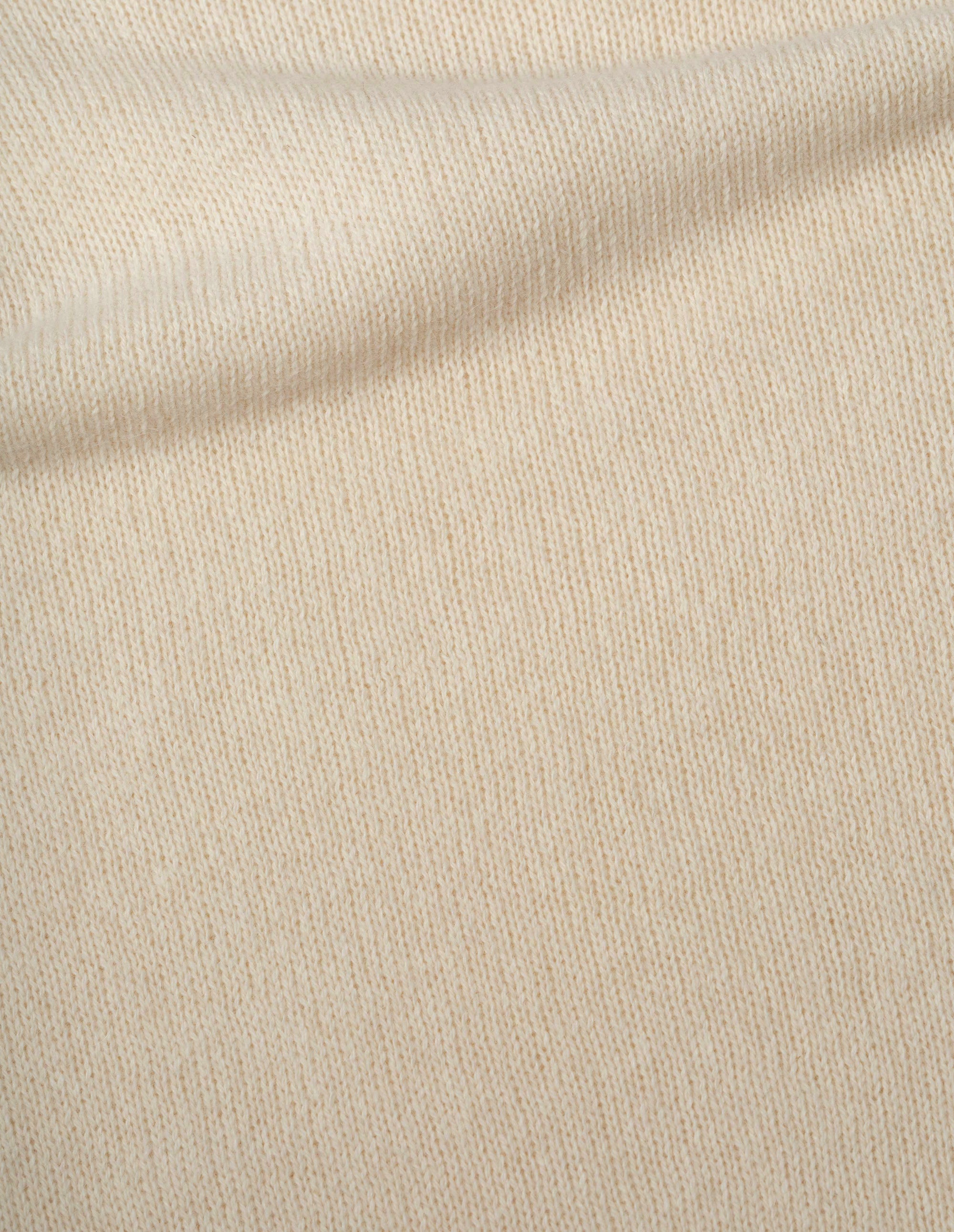 Pull col rond classique court - Beige