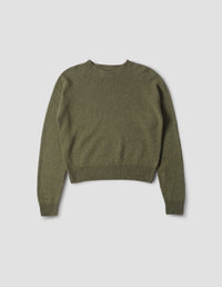 Pull col rond classique court - Green