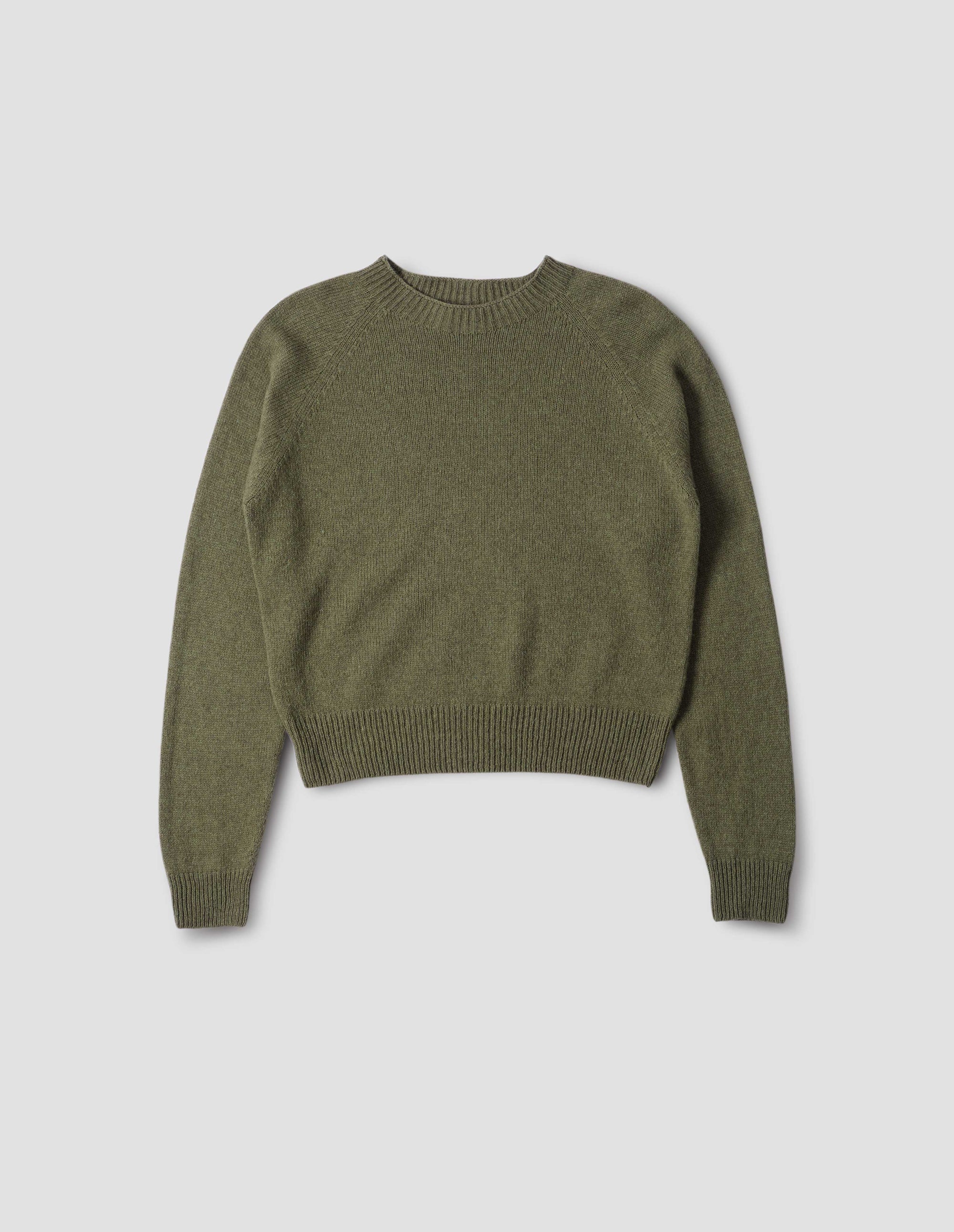 Pull col rond classique court - Green