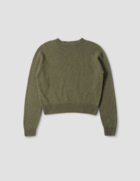 Pull col rond classique court - Green