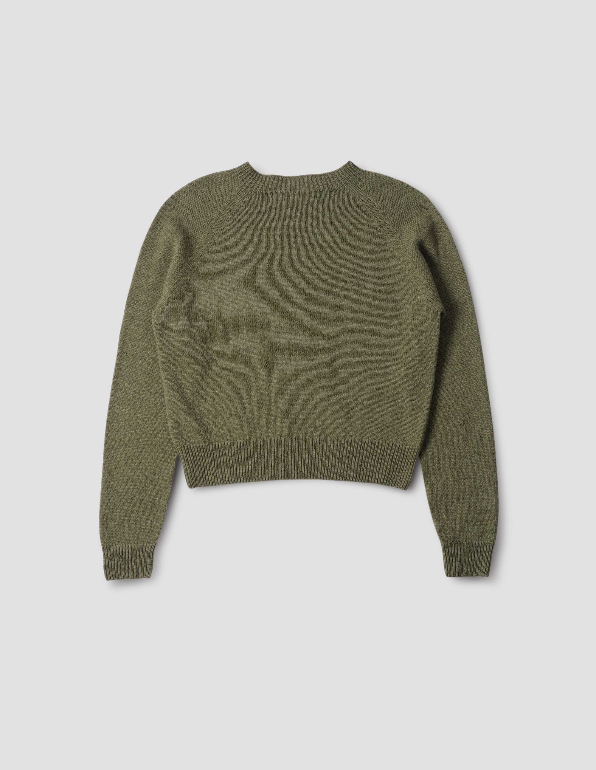 Pull col rond classique court - Green