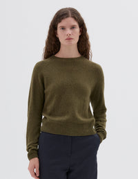 Pull col rond classique court - Green